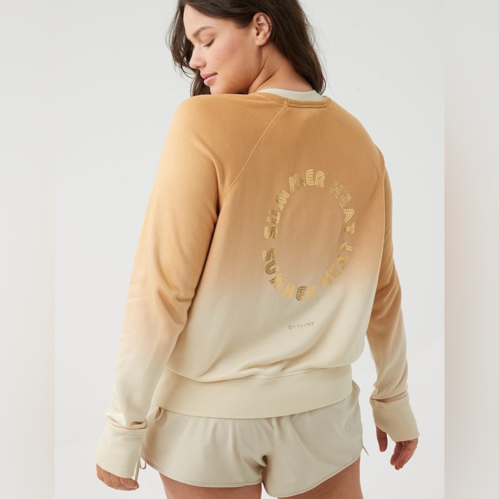 Offline by Aerie Free Spirit Summer Terry‎ Crewneck Sweatshirt M
